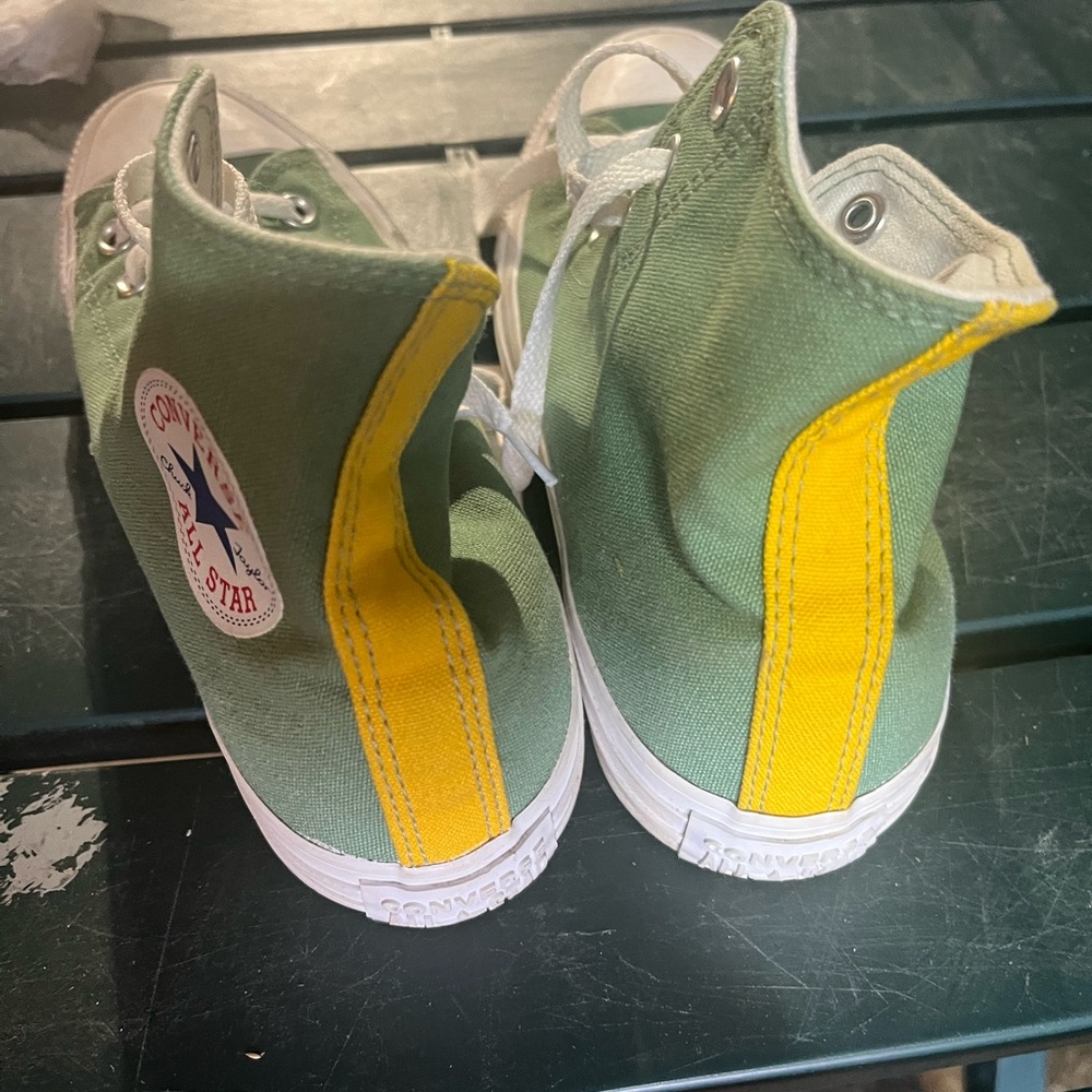 Converse womens Sage green and Yellow High-Tops - Picture 2 of 5